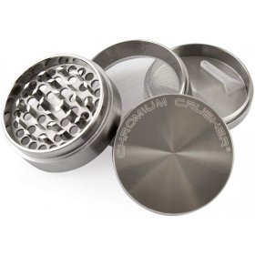 Hallucinating Herb - Chromium Crusher? - Dual Four Part Grinder - 63mm - Gun Metal New