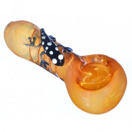 4" Lizard Glass Spoon Hand pipe - Sun Down New