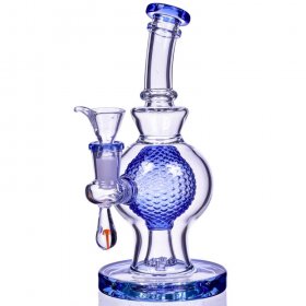 SpikeyBall Smoke - 8" Tilted Globe Design Matrix Perc Bong New