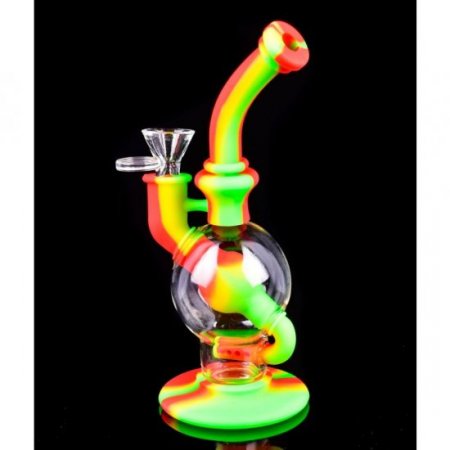 Smoke Travel Machine - 8" Silicone Hybrid Bong New