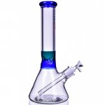 The Chimera - Chill Glass - 14" Dual Tone Thick & Heavy Beaker Bong - Teal/Blue New