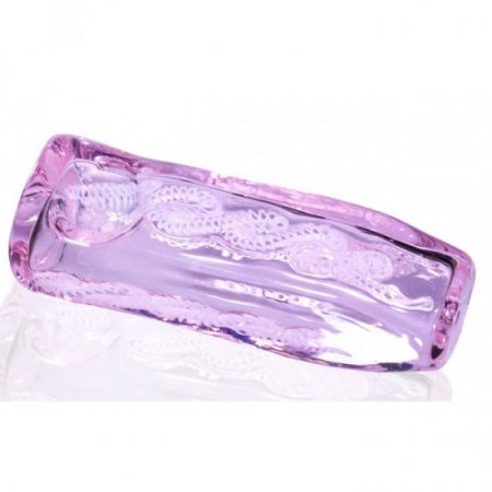 The Frozen DNA - 3.5" inch Brick Shaped Glass Spoon Hand PIpe - Purple New