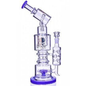Smoke Slasher - Lookah? - 16" Sprinkler Perc Recycler Bong - Purple New