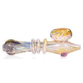 The Kings Pipe - 5" Color Changing Golden Fumed Glass Hand Pipe New
