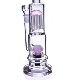 17" Inch Large Sprinkler to Tree Perc Bong Glass Water Pipe - Pink New