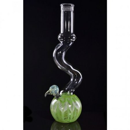 16" Snake Neck Water Pipe - Green New