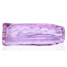 The Frozen DNA - 3.5" inch Brick Shaped Glass Spoon Hand PIpe - Purple New