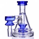 Ash Catcher - Mini Bubbler Showerhead Ash Catcher - 14M/14F - 90 Degree Blue New