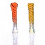 3" Fritt Striped Chillum - Hot Orange New