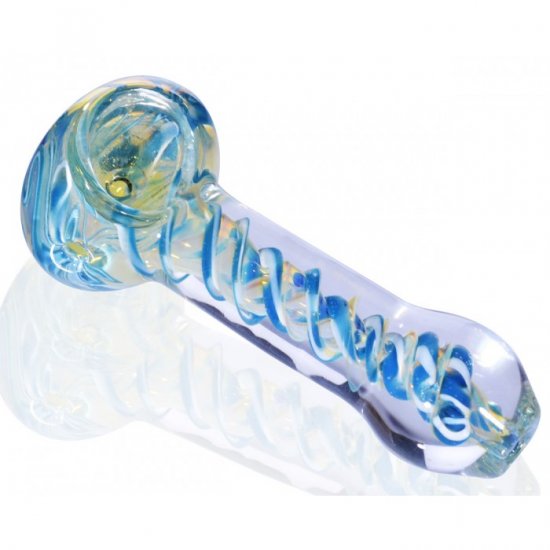 3.5\" Inside Out Swirl - Fumed - Aqua New