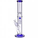 16" Inline Matrix Percolator Bong Glass Water Pipe Thick and Heavy - Blue New