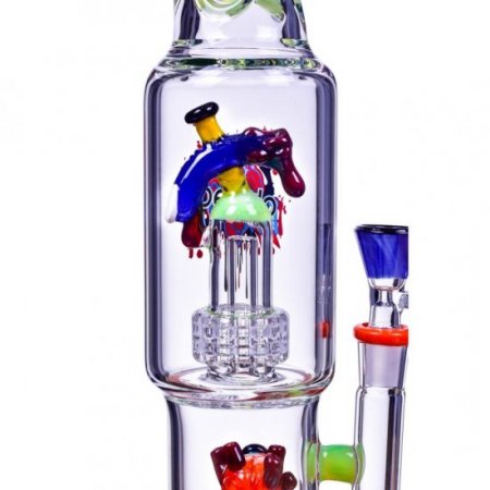 Heart & Dagger - Cheech? - 15" Matrix to Showerhead Perc Bong New