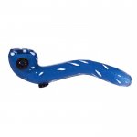 5" Spotted Sherlock Glass Pipe - Blue New