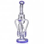 Kelex Inspired Bong - 13" Lookah Bong with shower head And Barrel Perc Bucket - Slime Purple New