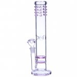 13" Girly Double Honeycomb Bong With Tornado Water Pipe - Pink With Marble Accent New