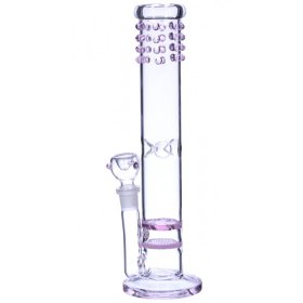 13" Girly Double Honeycomb Bong With Tornado Water Pipe - Pink With Marble Accent New