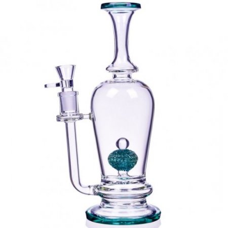 The Royal Vase - 11" Specialty Percolator Cylinder Base Bong - Winter Green New