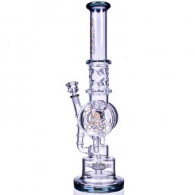 Ganymede - Lookah? - 18" Coil Perc To Sprinkler Perc Bong - Black New