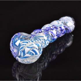 4.5" Bubbled Glass Pipe New