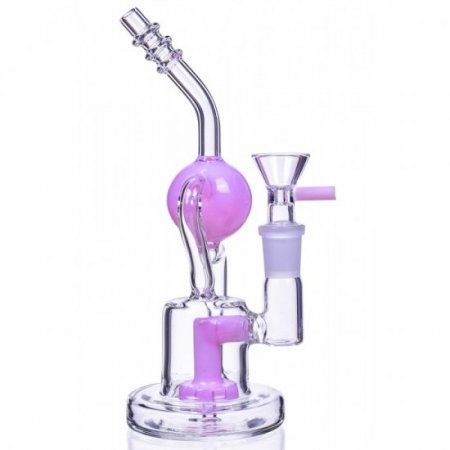 Exoskeletal Smoke - 8" Dual Arm Showerhead Perc Recycler - Purple New