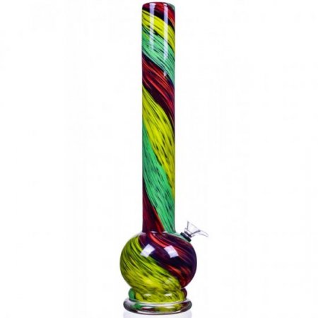 18" Big and Tall Glass Smoking Bong with Long Neck Water Bong New