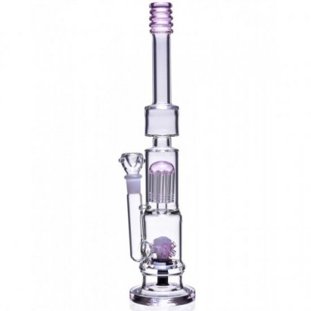 17" Inch Large Sprinkler to Tree Perc Bong Glass Water Pipe - Pink New