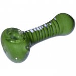 4" Twisted Spiral Hand Pipe - Olive New