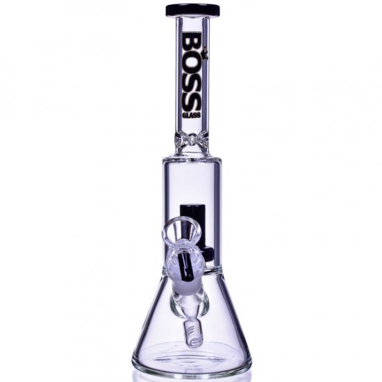 Boss Glass - 10\" Inline Showerhead Percolator Bong - Black New