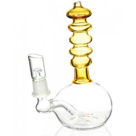 The Portable Lava Tube Mini Oil Dab Rig with Oil Dome and Nail and Dry Herb Bowl - Butter New