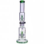 Chill Glass 19" Bong with Double Inline Matrix Perc - Green New