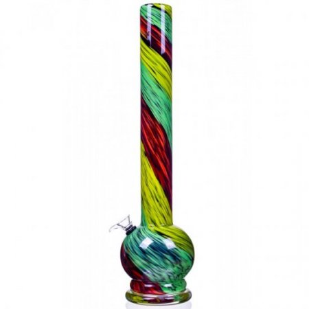 18" Big and Tall Glass Smoking Bong with Long Neck Water Bong New