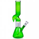 Smoke Rhinoceros - 12" Inline Dome Perc Zong Bong - Green New