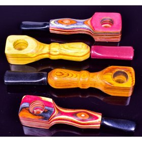4" Colorful Wooden Pipe and Made With Quality wood New