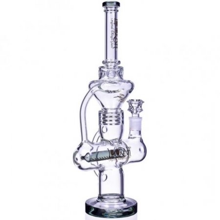 Smoking Prince - Lookah? - 17" Inline Recycler Perc Bong - Winter Green New