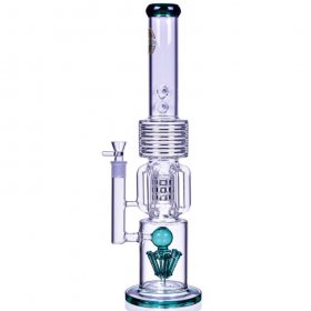 Smoke Runner - On Point Glass - 20" 6 Arm w/ Sprinkler Perc Bong - Assorted Colors! New