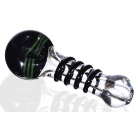4" Wire Wrapped Glass Pipe - Black New