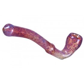 8" Fritted Striped Sherlock - Fumed - Rustic Red New