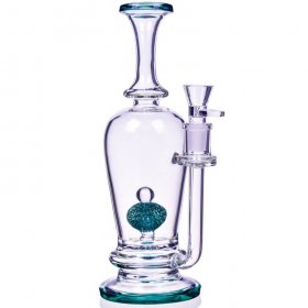 The Royal Vase - 11" Specialty Percolator Cylinder Base Bong - Winter Green New