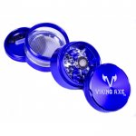 The Force - Viking Axe? - 4-Part Glass Hybrid Grinder - 63MM - Blue New