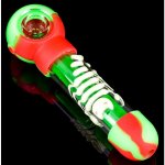 The Scorpion King - 6" Silicone Glass Spoon Pipe - Glow In The Dark Scorpion New