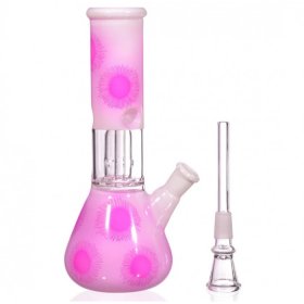 8" Sun Splash Percolator Bong - Pink New