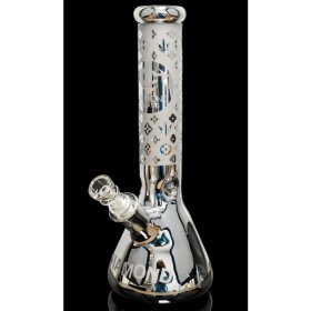 Blaze the Smoke - Diamond Glass? - 13" 7mm Thick Beaker Bong New