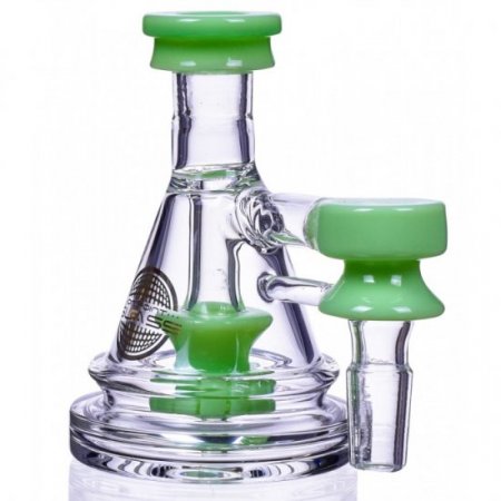 Ash Catcher - Mini Bubbler Showerhead Ash Catcher - 14M/14F - Green Slyme New