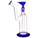 7" Bubbler With Removable Matching Dry Herb Bowl - Blue New