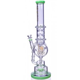 Smoke Reviver - Lookah? - 18" Coil Perc To Sprinkler Perc Bong - Slyme Green New