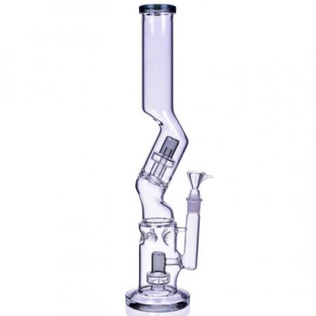 The Splasher - 18" Double Matrix Perc Zong Bong - Ash Black New