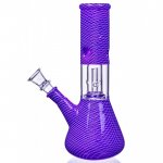 8" Matrix Percolator Girly Bong With Down Stem And Bowl - Purple New