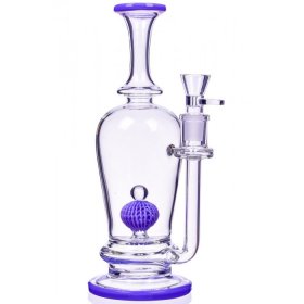The Royal Vase - 11" Specialty Percolator Cylinder Base Bong - Purple New