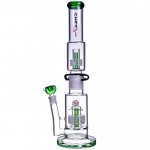 Chill Glass 19" Bong with Double Inline Matrix Perc - Green New