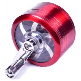 The Cutter - Hand Cranked Three Piece Grinder - 50mm - Red New